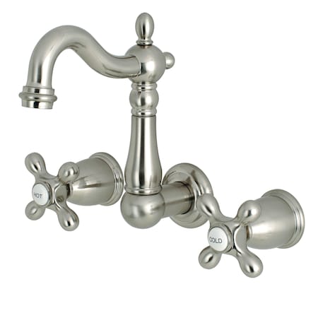 Heritage KS1228AX 8-Inch Center Wall Mount Bathroom Faucet KS1228AX